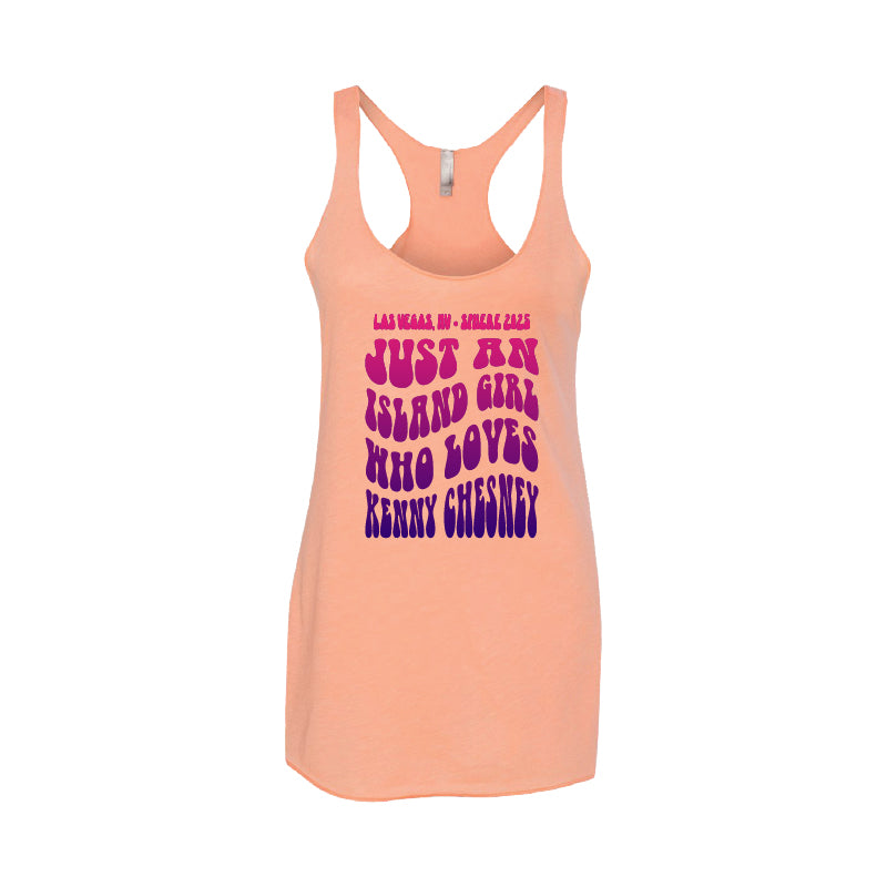 Women's Island Girl Racer Tank - Vintage Light Orange