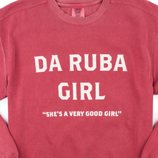 Da Ruba Girl Crewneck Sweatshirt - Crimson