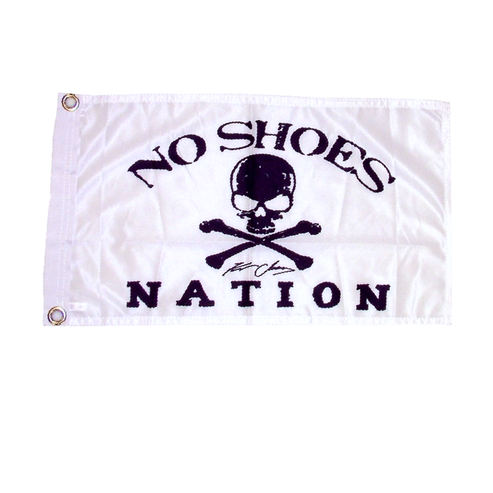 No Shoes Nation 3' x 5' Flat w/ Grommets - White