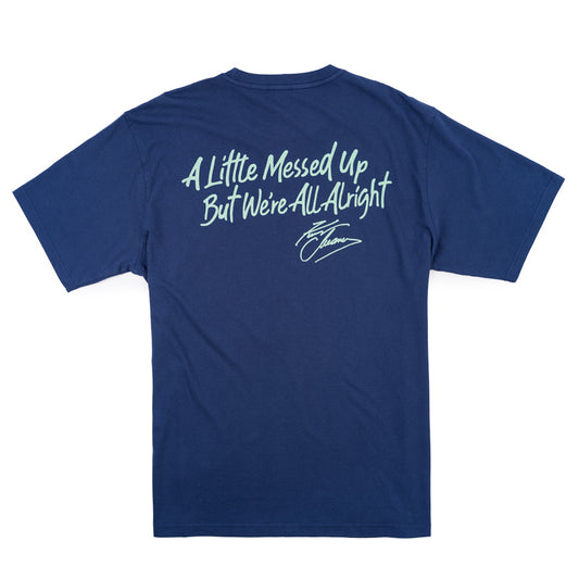 NSN A Little Messed Up Tee - Navy