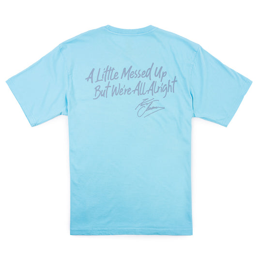 NSN A Little Messed Up Tee - Lagoon Blue