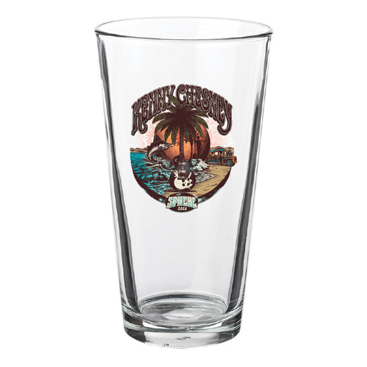 Sphere Pint Glass - Palm Tree / Sailfish / Bus