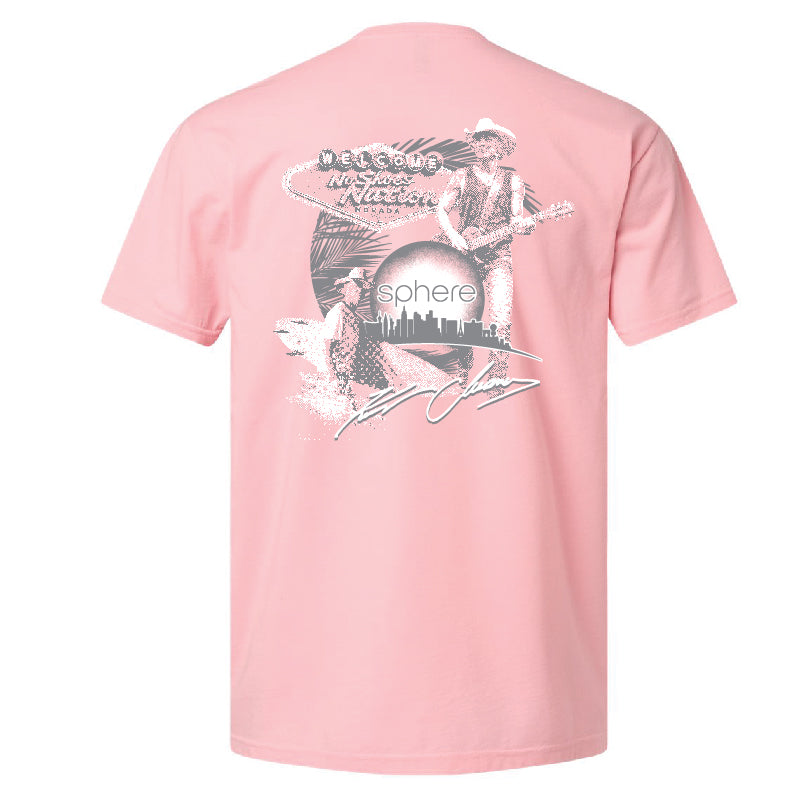 Palm Leaf Tee - Heather Light Pink