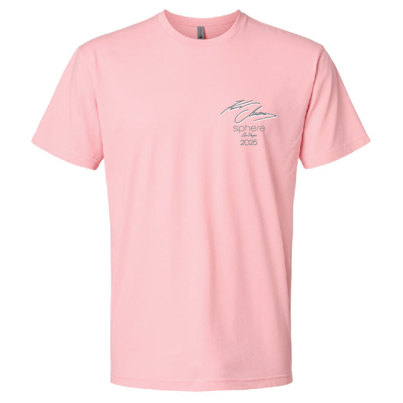 Palm Leaf Tee - Heather Light Pink