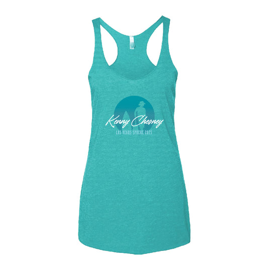 Women's Half Dome Silhouette Racer Tank - Tahiti Blue