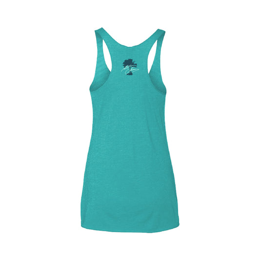 Women's Island Girl Racer Tank - Tahiti Blue