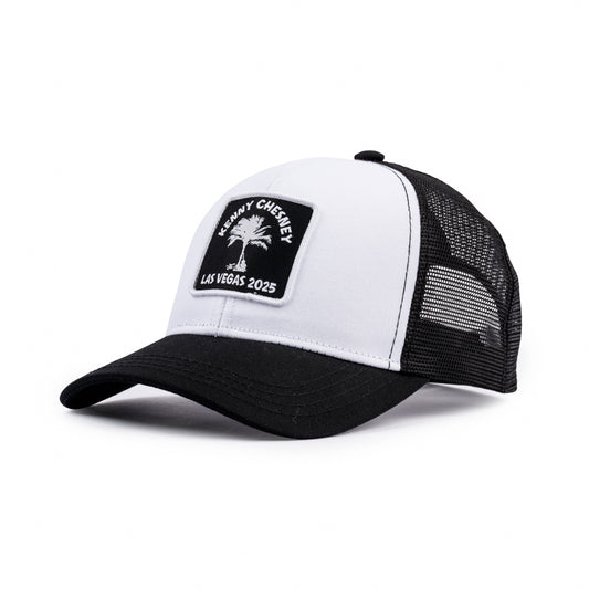 Las Vegas 2025 Palm Tree Square Patch Cap - White / Black