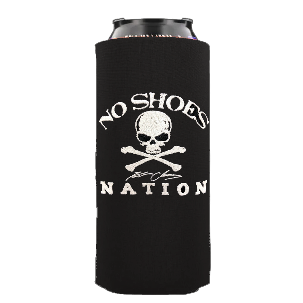 No Shoes Nation 24oz Tall Boy Can Coolie - Black