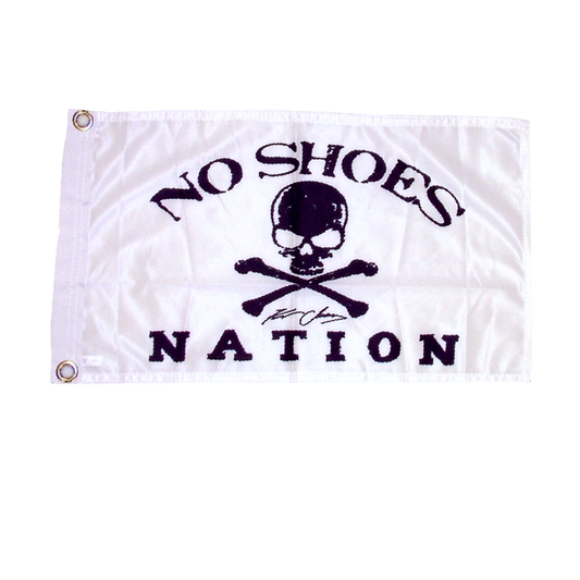 No Shoes Nation 3' x 5' Flat w/ Grommets - White
