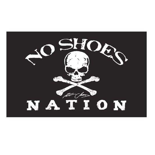 No Shoes Nation 3' x 5' Flat w/ Grommets - Black