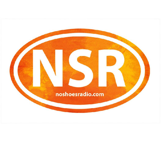 No Shoes Radio Sticker - Orange