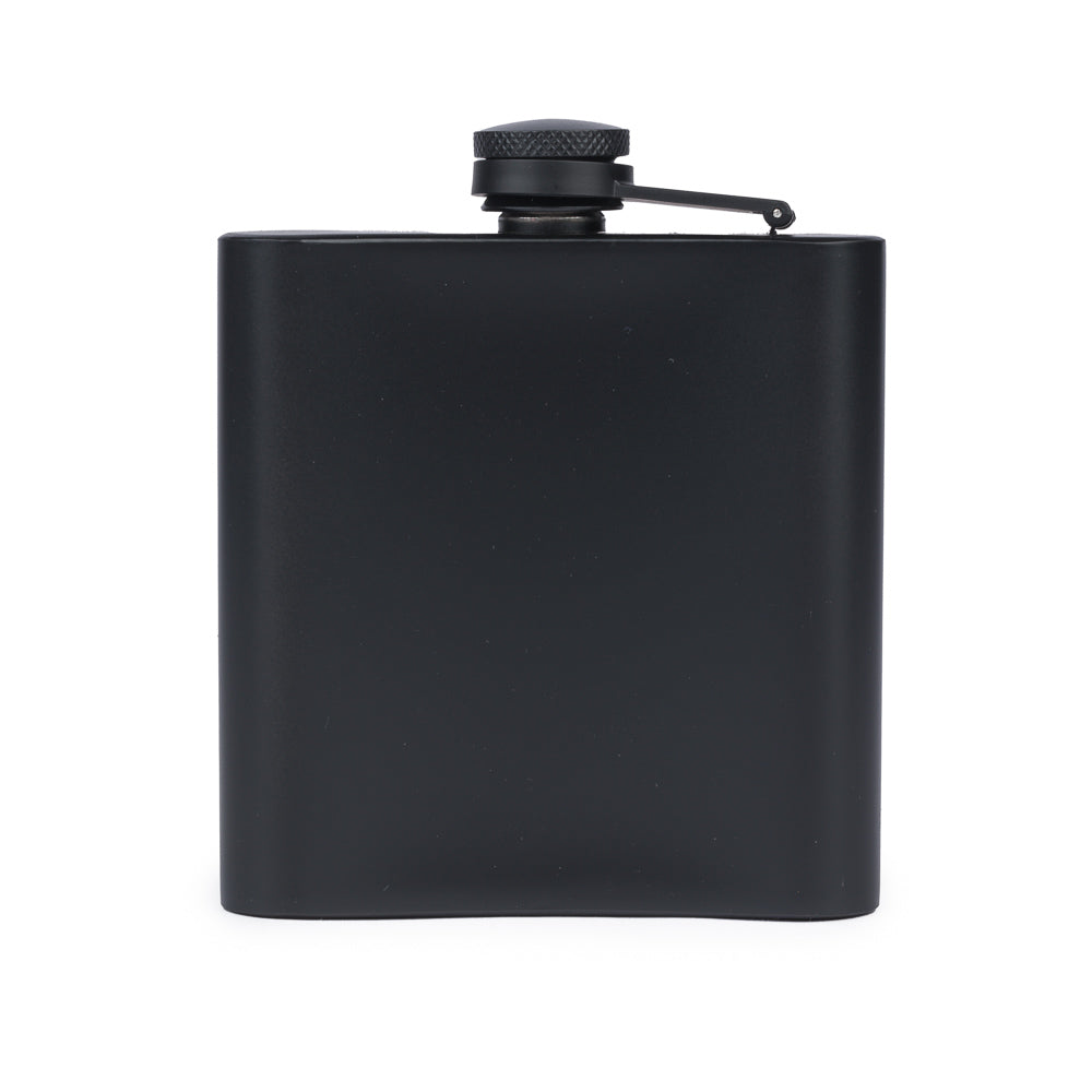 6oz Stainless Steel Flask - No Shoes Nation - Black