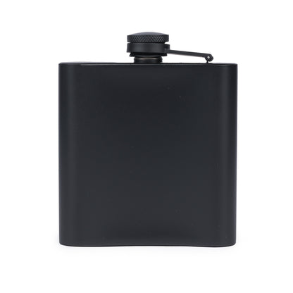6oz Stainless Steel Flask - No Shoes Nation - Black