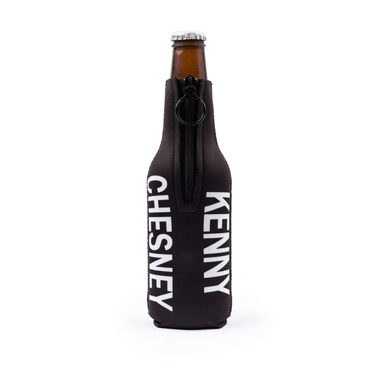 No Shoes Nation Bottle Coolie - Black -  NSN Front / KENNY CHESNEY Back